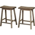 thumbnail image 3 of TMS Marney 24" Indoor Saddle Counter Stool, Set of 2, Weathered Gray, 3 of 5