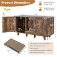 thumbnail image 3 of Demi Bonn 47" 2-Door Cat Litter Box Enclosure with Winding Entry and Scratching Board, Hidden Cat House Washroom Furniture, Dark Brown, 3 of 8