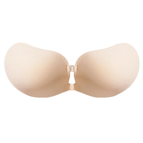 Miaoju Sticky Bra, Stick On Bra Push Up Invisible Strapless Bras for Women, Reusable Backless Bra Silicone Adhesive Bra for Evening, Wedding and Backless Dresses