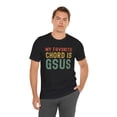 thumbnail image 6 of My Favorite Chord is Gsus retro Christian Guitar player pun Unisex T-shirt, 6 of 7
