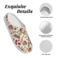 thumbnail image 5 of Kdxio Paris Vintage Women's Men's Slippers Plush Slip-On House Slipper for Winter Indoor Soft Cushion Non-slip Fluffy Slides Slippers-39/40, 5 of 7