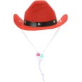 thumbnail image 4 of chapeau De Cowboy Et Charpe Bandana Pour Chiens Et Chats - Chapeaux Sombrero Pour Chiots, Chiots Et Chats - Costumes Pour Animaux De Compagnie - D, 4 of 5