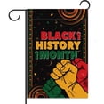 thumbnail image 1 of Bandera de jardín de lino personalizada para el Mes de la Historia Negra, de 12,5 x 18 pulgadas, de doble cara, para el hogar., 1 of 7