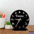 thumbnail image 4 of Handmadetneonsign Yoga Tabletop Metal Clock, Yoga Post Desktop Clock, Yoga Clock Home Decor 047380, 4 of 4