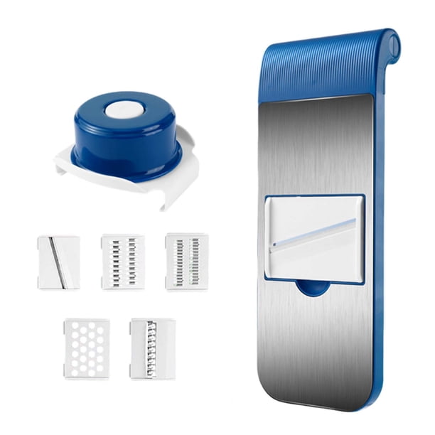 Cortador De Verduras Multifuncional Con 5 Cuchillas Intercambiables Para Cocina Y Cortador De Alimentos Eficiente. Plástico Duradero, Fácil De Usar Y Limpiar.