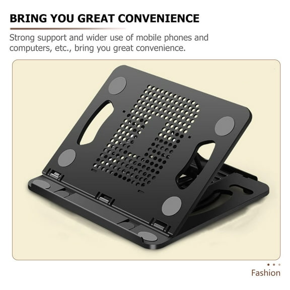 WHAMVOX  Laptop Support Plastic Rack Table Stand Computer Adjustable Black