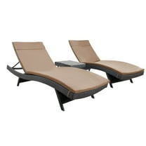 Savana 3-Piece Outdoor Wicker Lounge with Cushions and Coffee Table