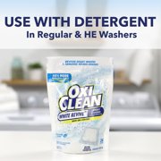 OxiClean White Revive Whitener & Stain Remover Laundry Power Paks, 24 Packs with Microfiber Solid Color Towel by BundleEase