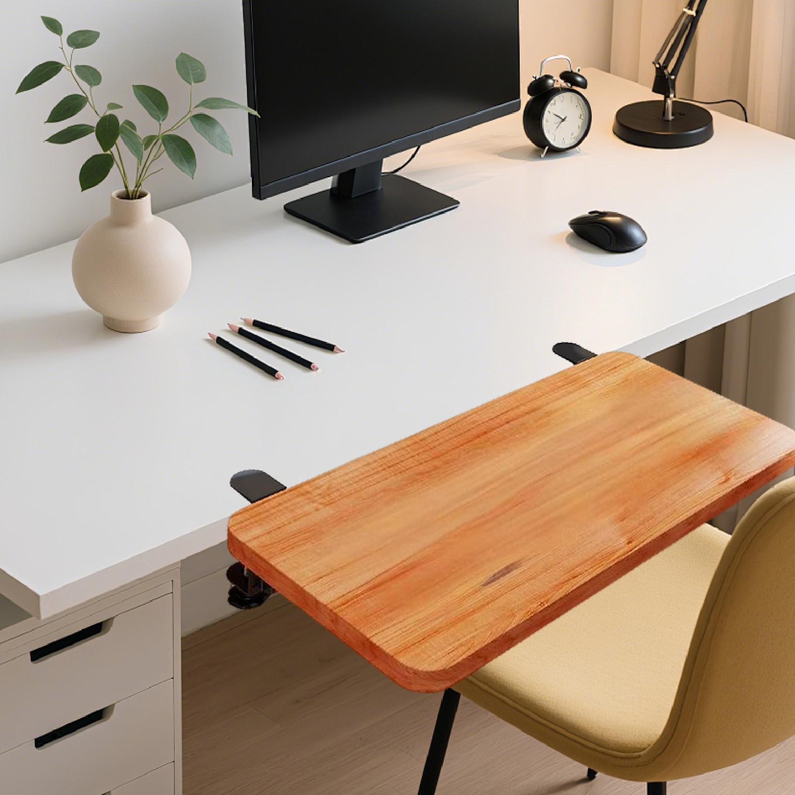 CoudarTitie Desk Extender Board Desk Extender Tray Adults Accessories Arm Rest Expansion Brown