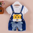 thumbnail image 2 of EnJoCho Baby Boy Girl Jean Overalls Toddler Kids Cartoon Denim Outfit Summer Shorts Children's Pants Cute Animal Jumpsuit Suspenders Shorts Kids Casual Clothes, 2 of 9