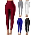 thumbnail image 6 of Skymirror Women Yoga Pants Solid Color Hip Lift Skinny High Stretch Trousers Spring Autumn Slim Fit Seamless Running Fitness Ankle Length Leggings Gym Clothes, 6 of 8