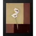 thumbnail image 2 of Hedy 12x14 Black Modern Framed Museum Art Print Titled - Calla lilly on brown, 2 of 5