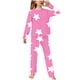 thumbnail image 1 of Odeerbi 2-14 Años Niños Niñas Pijamas Suaves Manga Larga Tops Pantalones Juego Suaves Estrellas Estampadas Ropa de Dormir Franela Juego de Dos Piezas, 1 of 4