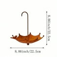 thumbnail image 3 of Rusted Metal Umbrella Bird Feeder, 9.06" x 3.54", Weather-Resistant, Easy-Clean, Garden & Courtyard Decor, 3 of 5