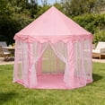 thumbnail image 4 of Lunxisen 1 Pcs Princess Play Tent Castle Pop Up Mesh Playhouse Indoor Outdoor Kids Gift Carry Bag, 4 of 7