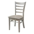 thumbnail image 3 of 30" x 48" Wood Dining Table and 4 Emily Chairs in Washed Gray Taupe - Set of 5, 3 of 9
