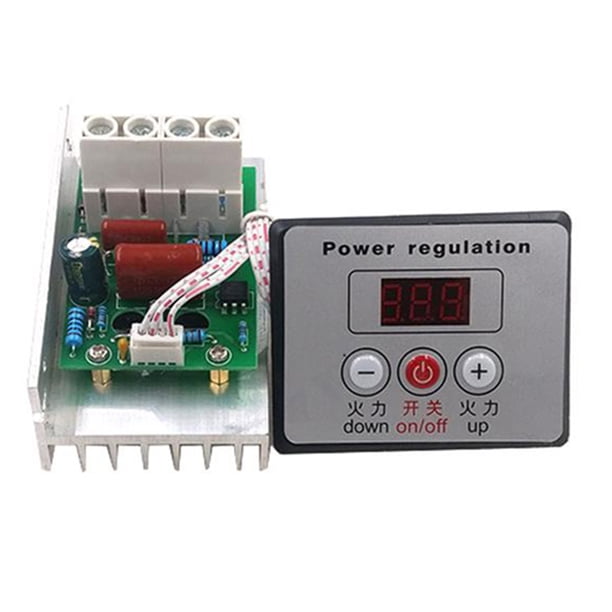 Controlador de Velocidad del Motor de 10000 W, Regulador de Voltaje de Alta Potencia CA 220 V SCR, Regulador de Intensidad, Controlador de Velocidad, con Interruptor