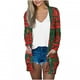 thumbnail image 2 of Pntutb moda mujer Navidad estampado suelto manga larga cárdigan otoño abrigo blusa Rollbacks Pntutb Pntutb-3010, 2 of 6