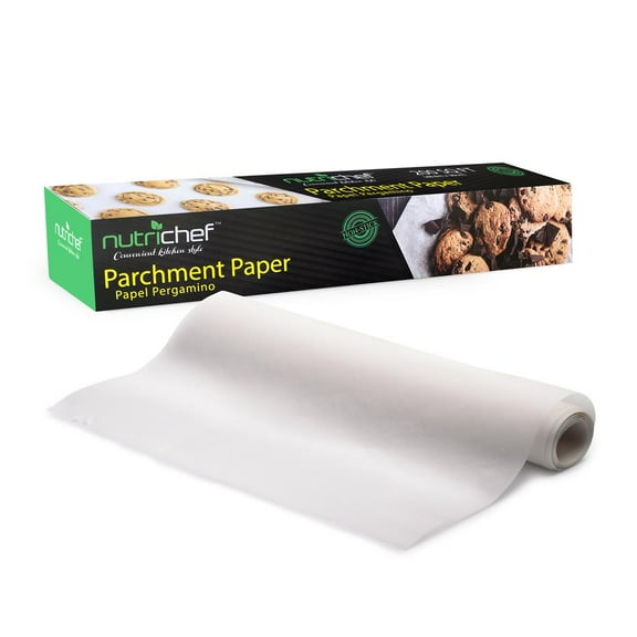 200 Sq. Ft. Parchment Paper Roll - 200 Sq. Ft. Heavy Duty Parchment Paper Roll for Baking, Easy to Cut & Non-stick Cooking Paper for Bread, Cookies, Air Fryer, Steaming, Grilling - NutriChef NCPRC300