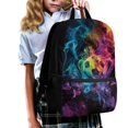thumbnail image 3 of Uourmeti Colorful Soccer Backpack for Kids, 17 Inch Large Capacity Smooth Zipper School Backpack for Outdoor Daily Use, 3 of 6