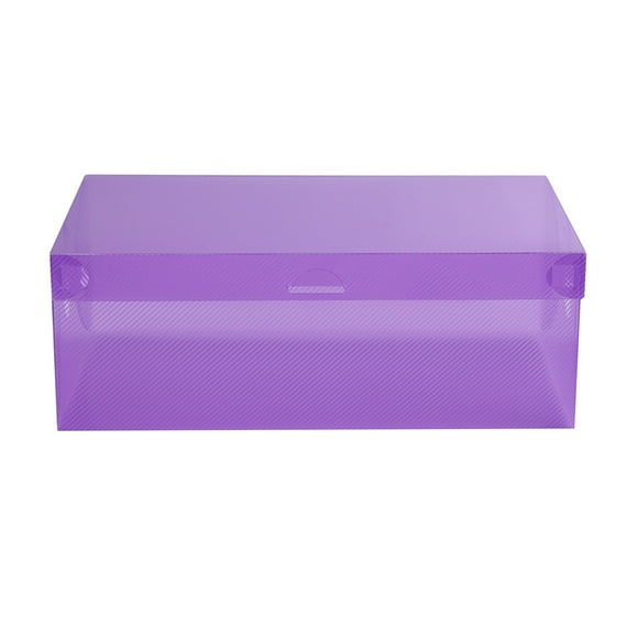 2 Pcs Shoe Box Clear Plastic Stackable - Shoes Organizer, For Closet Storage Boxes Containers Bins Case, Thickened Flip Style Transparent Men's And Women's Storage Shoe Box
