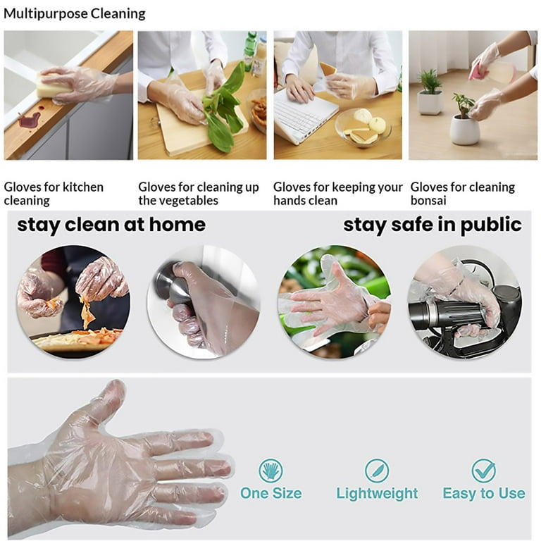 Clear thin 2024 plastic gloves