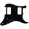 thumbnail image 3 of 11 Holes HH Guitar Pickguard Humbucker Scratch Plate for ST SQ Electric Guitars Black, 3 of 6