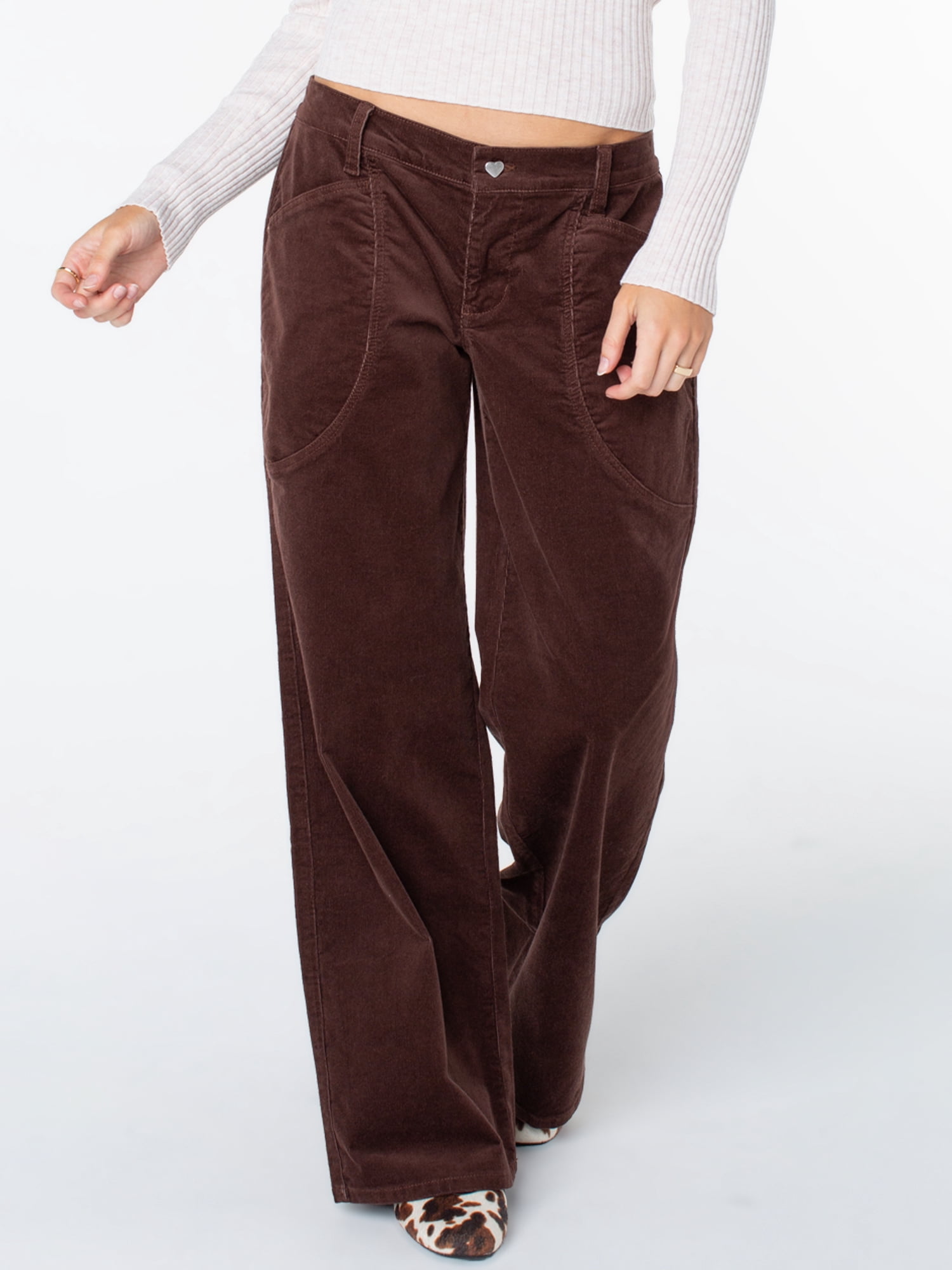 Celebrity Pink Women's and Women's Plus Corduroy Wide Leg Pants, Sizes XS-4X