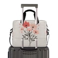 thumbnail image 2 of FORMRS 16" Laptop Bag Carrying Sleeve Case with Handle Travel Shoulder Briefcase, Pink Flower, 2 of 8