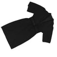 thumbnail image 2 of Traje de baño largo para mujer, traje de baño largo con cinturón de Color liso, cuello en V profundo, manga corta, piscina, 2 of 8