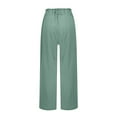 thumbnail image 5 of BUIGTTKLOP Womens Wide Leg Pants Smocked High Waisted Loung Pants Loose Fitted Trousers with Pockets, 5 of 6