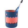 thumbnail image 1 of Cute Little Monster Taza de enjuague bucal a juego, soporte reutilizable para cepillos de dientes, taza de baño, taza para cepillado de dientes, plástico 301 - 400 ml (1 unidad, azul + naranja), 1 of 5