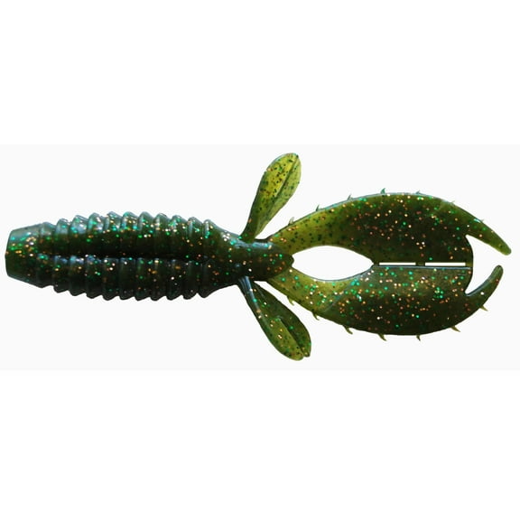 Big Bite Baits YoMama Soft Plastic Creature Bait (Watermelon Copper/Green Flake, 3 inch)