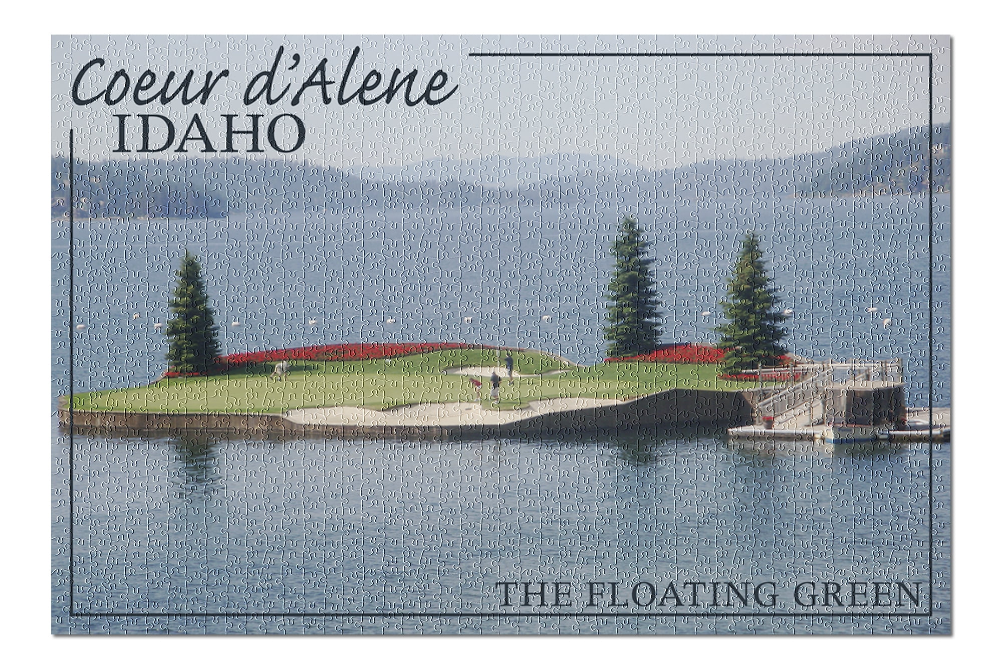 Coeur d'Alene, Idaho The Floating Green (20x30 Premium 1000 Piece