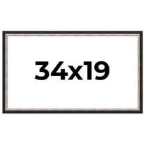 34x19 Frame Silver Real Wood Picture Frame Width 1.25 Inches | Interior Frame Depth 0.75 Inches |