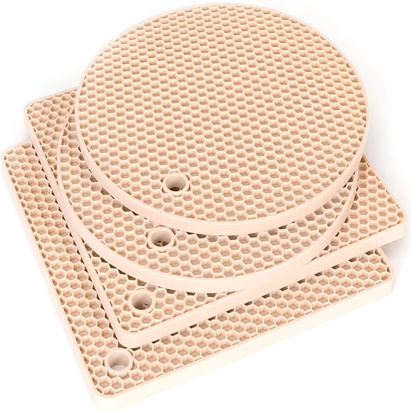 ACDANC Hot Pads for Kitchen,Silicone Pot Holders for Hot Pots and Pans,Silicone Mats for Kitchen Countertops,Table,Flexible Easy to Wash and Dry,Khaki
