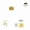 Mini Golden 8x10mm, variant on 12Pcs Mini Small Heavy Duty Flat Jewelry Chest Gift Wooden Music Box Wine Case Dollhouse Cabinet Door Hinge with Screw