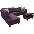 thumbnail image 4 of Modern Sofa Set Furniture Sofa Set Multifunctional Back Cushion & Ottoman Storage Chair (Left Facing, F09917A), 4 of 5