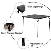 Homy Casa 34 Folding Card Table, Portable Game Table for Parties, Dining and Camping, Black