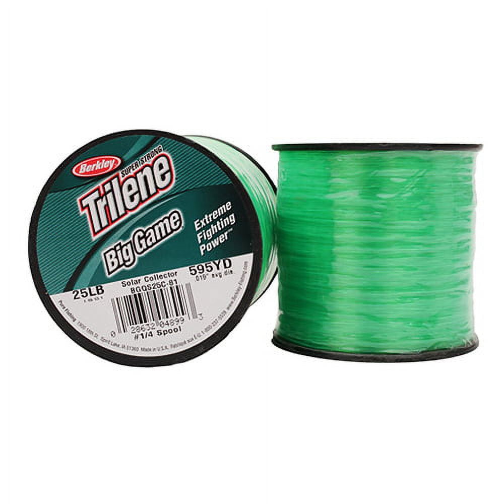 (2 pack) Berkley Trilene® Big Game™ Monofilament Fishing Line, Solar Collector, 25 lb Test Strength, 595 yd