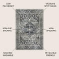 thumbnail image 2 of JONATHAN Y WASHABLE 8 x 10 Area Rug, Alacati Ogee Medallion - Dark Gray/Light Gray, WSH103E-8, 2 of 8