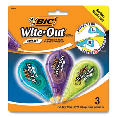 BIC® Wite-Out Brand Mini Correction Tape, Non-Refillable, 0.2 x