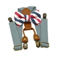 thumbnail image 4 of Tirantes y pajarita para niños con espalda en Y ajustable para disfraz de baile para niños y niñas Gris, 4 of 10