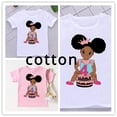 thumbnail image 2 of Camiseta de algodón con números para niñas, ropa para niños, de manga corta, con diseño de tambores kawaii, color negro, para cumpleaños 2, 3, 4 y 5, 2 of 5
