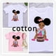 thumbnail image 2 of Camiseta de algodón con números para niñas, ropa para niños, de manga corta, con diseño de tambores kawaii, color negro, para cumpleaños 2, 3, 4 y 5, 2 of 5
