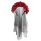 thumbnail image 1 of Rose Floral Veil Halloween Costume Headband Day of the Dead Headpiece for Festival Carnival Party Levamdar 222229-3, 1 of 7