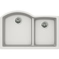 thumbnail image 2 of Elkay Quartz Luxe 33 x 22 x 10, Offset 60/40 Double Bowl Undermount Sink with Aqua Divide, Ricotta, 2 of 2