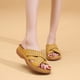 thumbnail image 1 of Zapatos de mujer color sólido ahueca hacia fuera talón inclinado sandalias cómodas de moda Wmkox8yii  hj789, 1 of 9