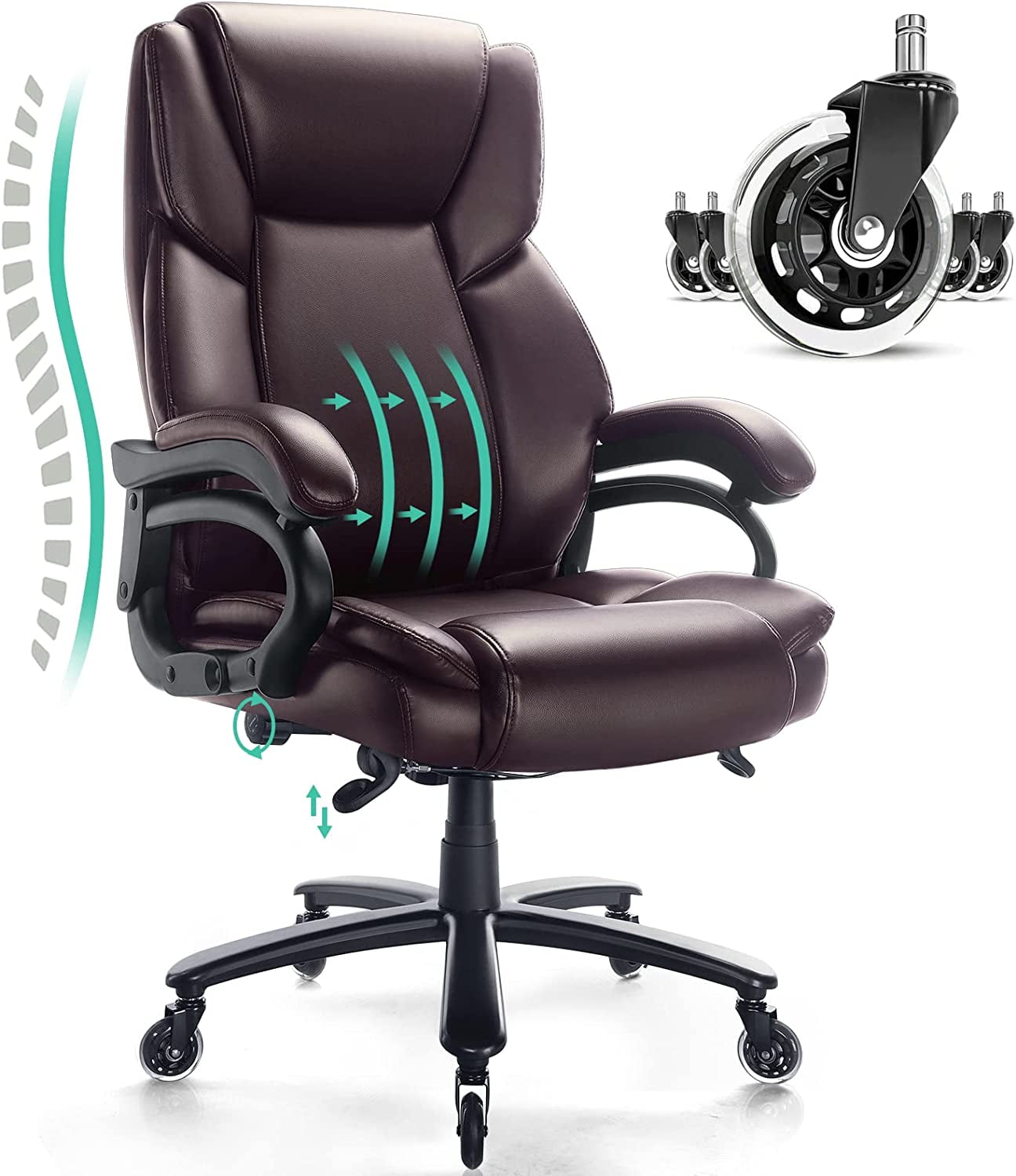 Waleaf Heavy Duty Big and Tall Office Chair,400LBS Capacity Office