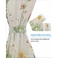 thumbnail image 4 of Spring Daisy Blackout Curtains French Door Curtains for Door Window, Botanical Wildflowers Butterfly Floral Privacy Drapery for Patio/Sidelight Doors, 1 Panel with Tieback, 54 x 72 Inches, 4 of 6
